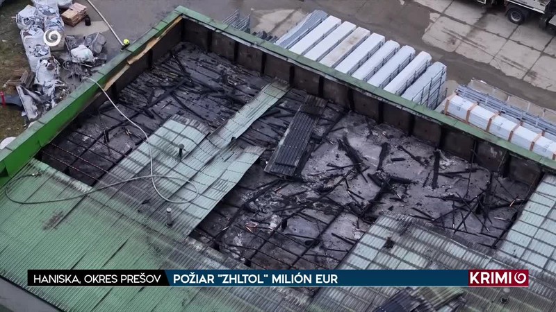 POŽIAR "ZHLTOL" MILIÓN EUR