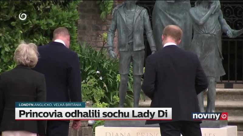 Princovia odhalili sochu Lady Di