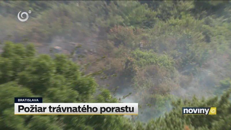 Požiar trávnatého porastu