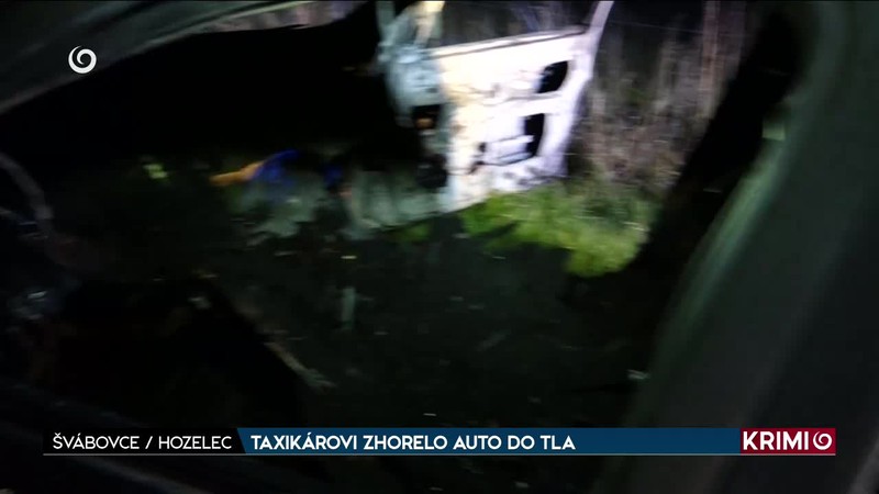 TAXIKÁROVI ZHORELO AUTO DO TLA