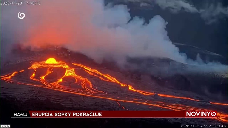 ERUPCIA SOPKY POKRAČUJE