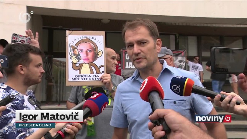 Protest proti Monike Jankovskej