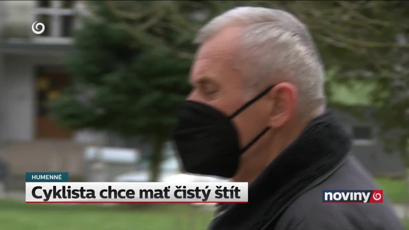 Cyklista chce mať čistý štít