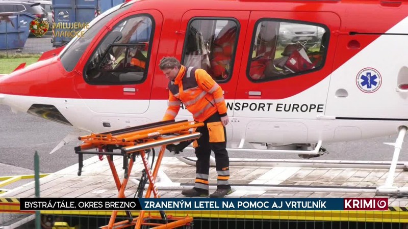 ZRANENÝM LETEL NA POMOC AJ VRTUĽNÍK