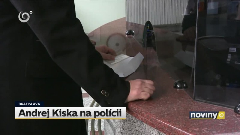 Andrej Kiska na polícii