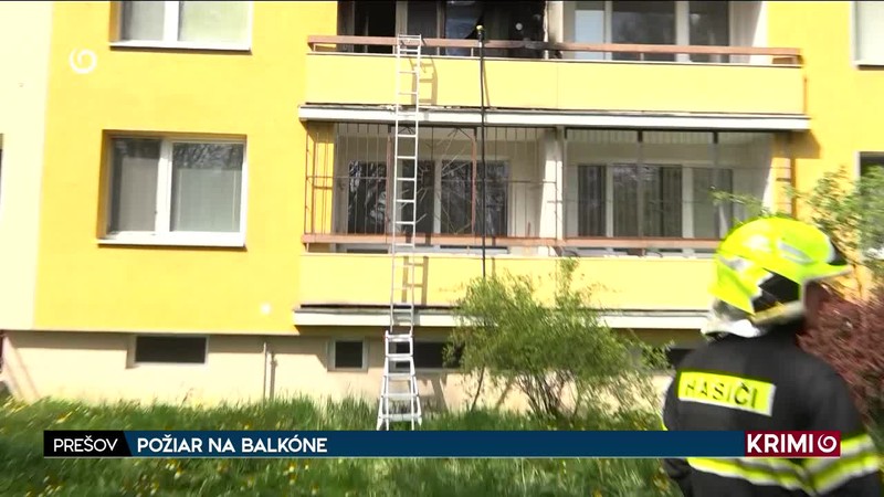 POŽIAR NA BALKÓNE