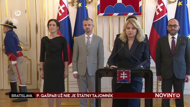 P. GAŠPAR UŽ NIE JE ŠTÁTNY TAJOMNÍK