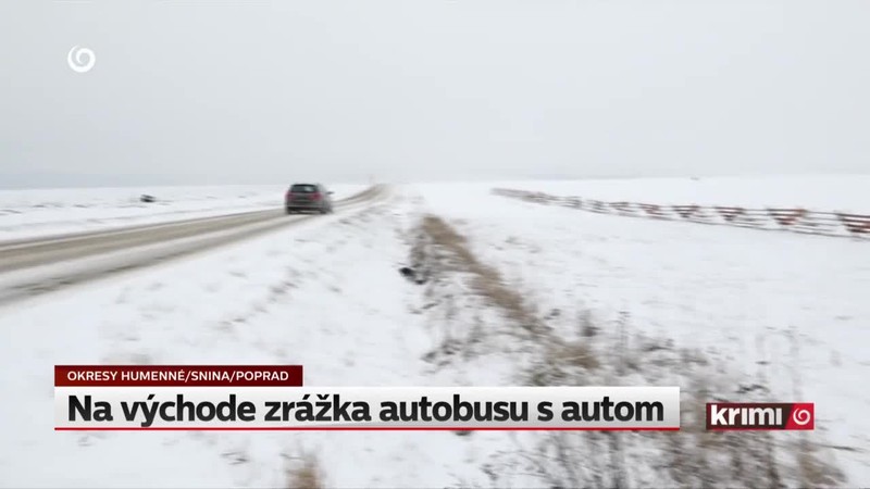 Na východe zrážka autobusu s autom