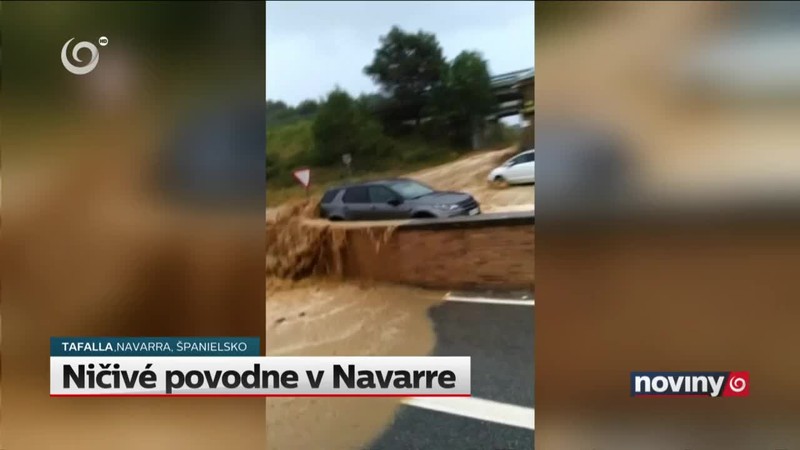 Ničivé povodne v Navarre