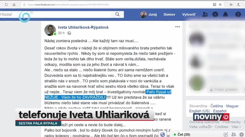 Trestné oznámenie v kauze Rýpal