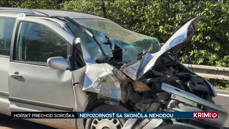 NEPOZORNOSŤ SA SKONČILA NEHODOU