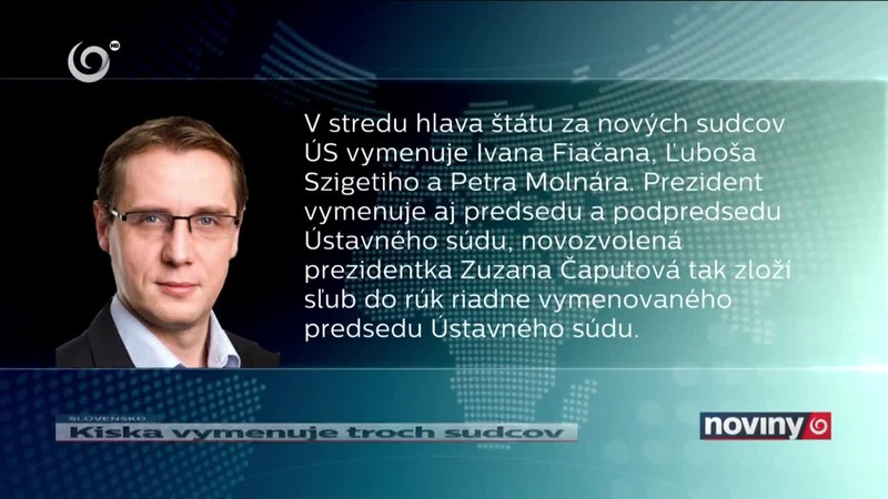Kiska vymenuje troch sudcov
