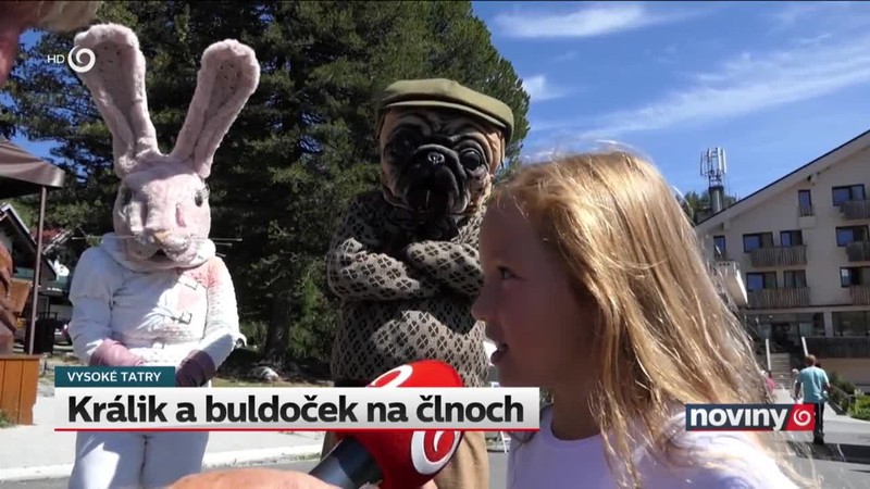 Králik a buldoček na člnoch