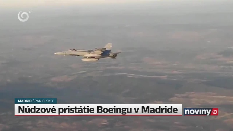 Núdzové pristátie Boeingu v Madride