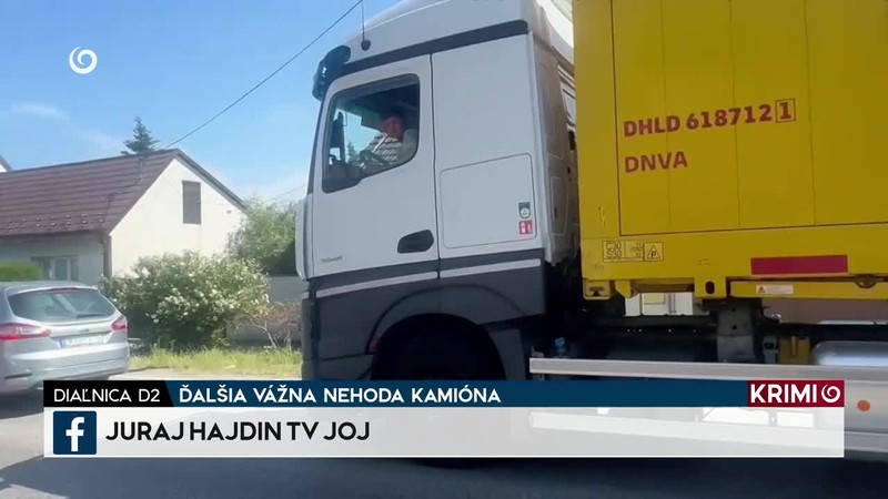 ĎALŠIA VÁŽNA NEHODA KAMIÓNA