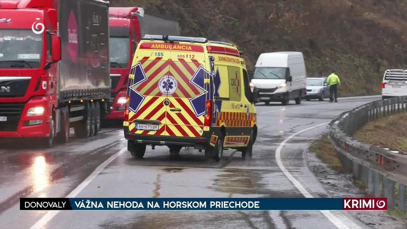 VÁŽNA NEHODA NA HORSKOM PRIECHODE