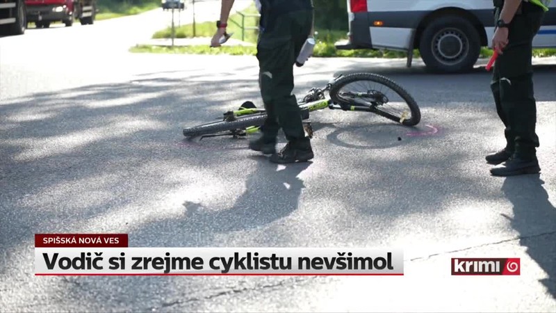 Vodič si zrejme cyklistu nevšimol