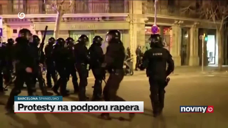 Protesty na podporu rapera