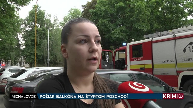 POŽIAR BALKÓNA NA ŠTVRTOM POSCHODÍ