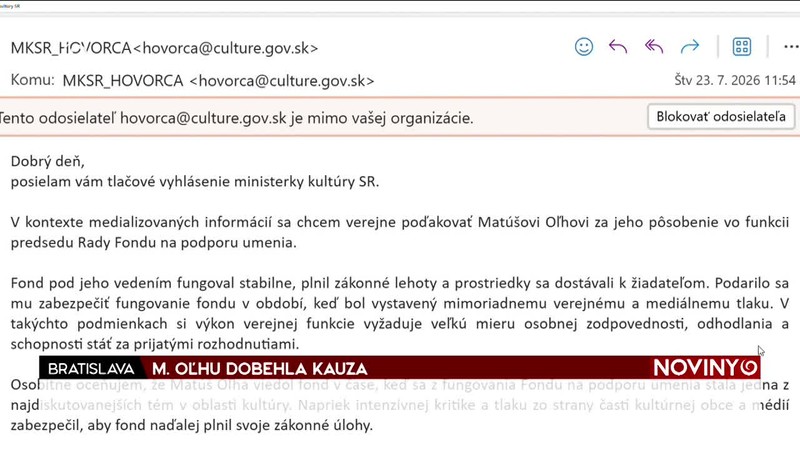 M. OĽHU DOBEHLA KAUZA