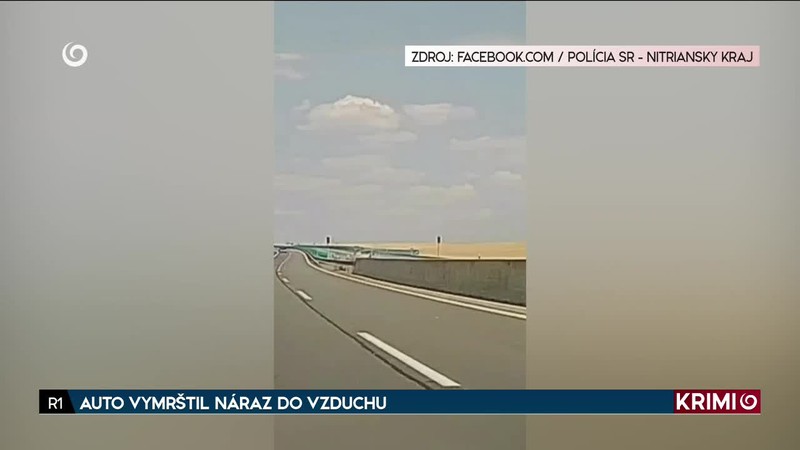 AUTO VYMRŠTIL NÁRAZ DO VZDUCHU