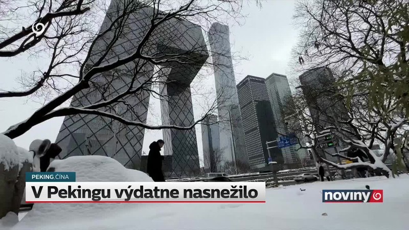 V Pekingu výdatne nasnežilo