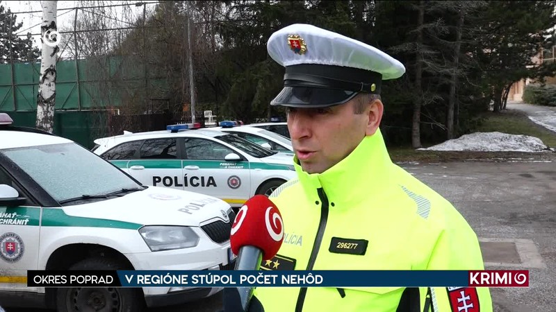 V REGIÓNE STÚPOL POČET NEHÔD