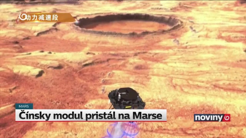 Čínsky modul pristál na Marse