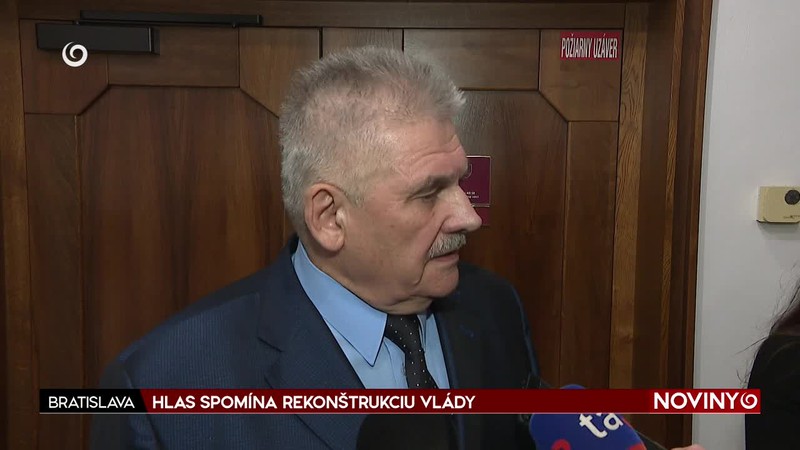 HLAS SPOMÍNA REKONŠTRUKCIU VLÁDY