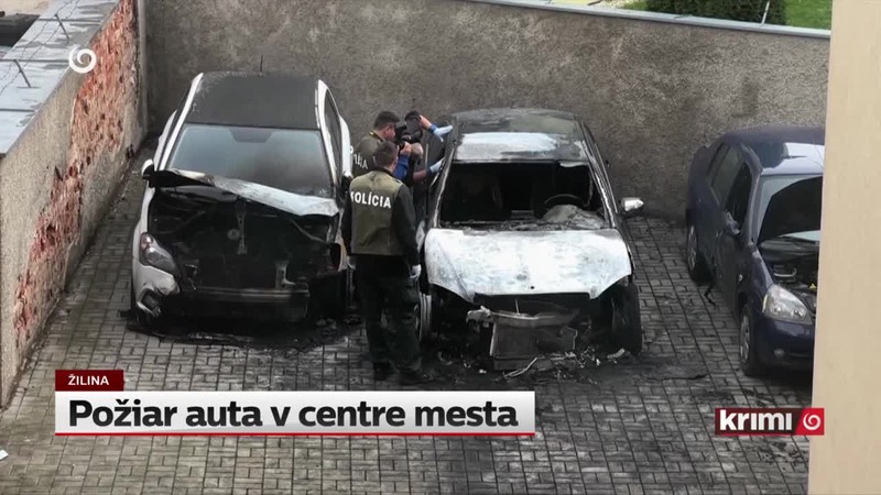 Požiar auta v centre mesta