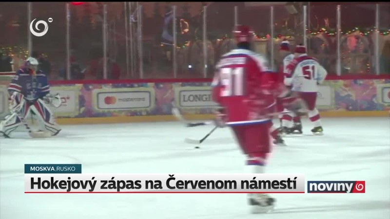 Hokejový zápas na Červenom námestí