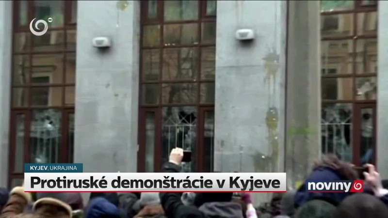 Protiruské demonštrácie v Kyjeve