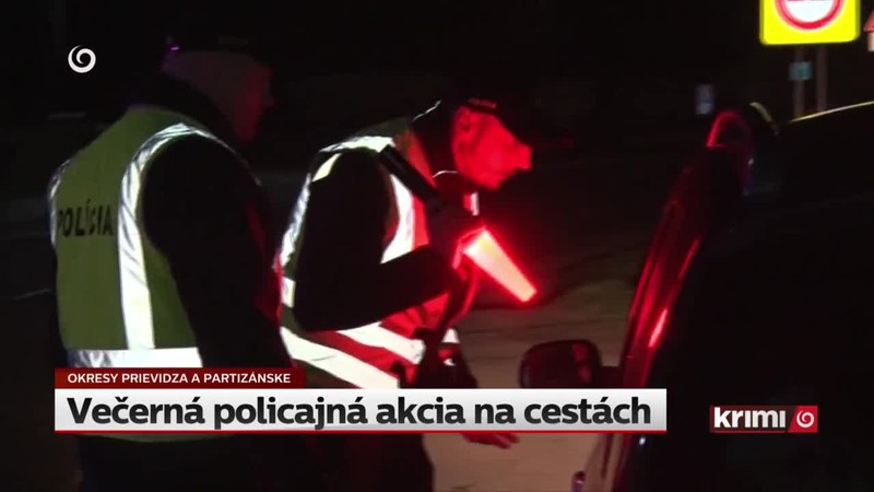 Večerná policajná akcia na cestách