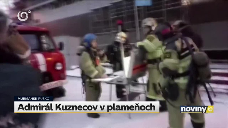 Admirál Kuznecov v plameňoch