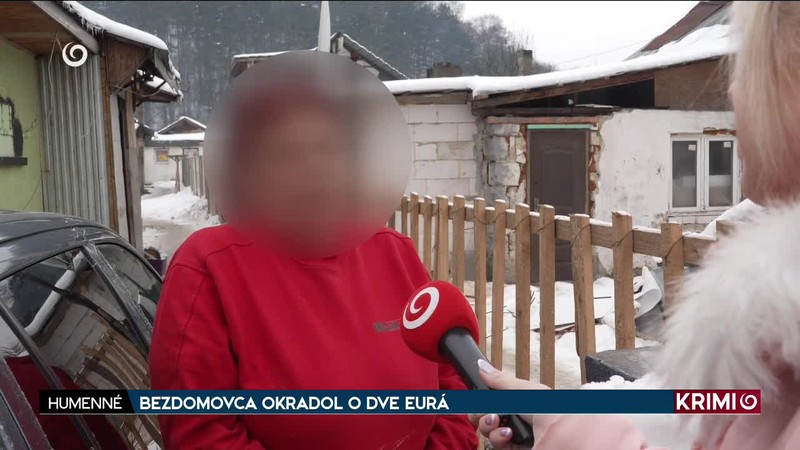 BEZDOMOVCA OKRADOL O DVE EURÁ