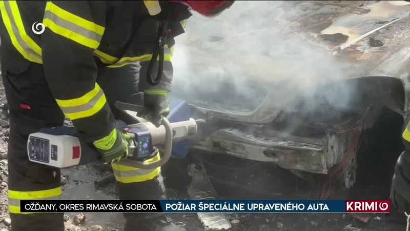 POŽIAR ŠPECIÁLNE UPRAVENÉHO AUTA