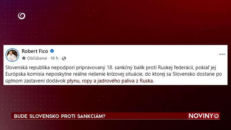 BUDE SLOVENSKO PROTI SANKCIÁM?