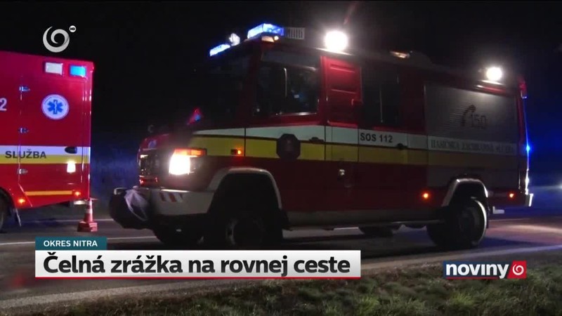 Čelná zrážka na rovnej ceste