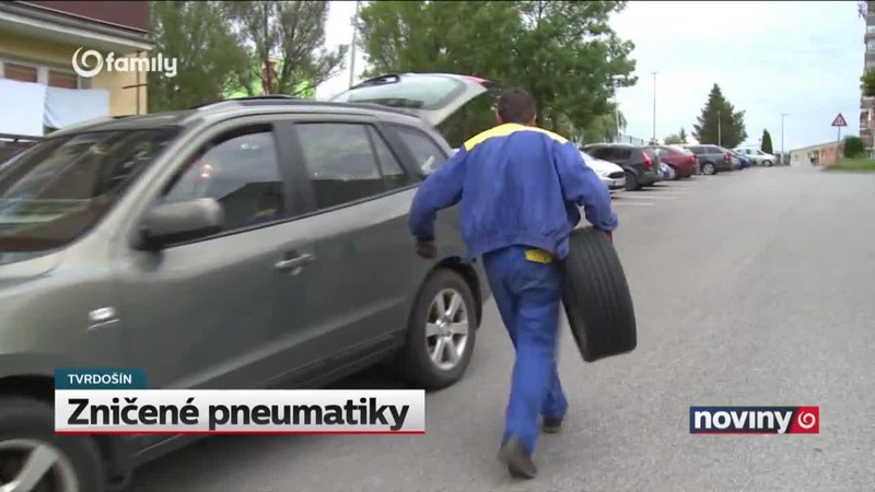 Zničené pneumatiky