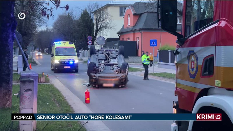 SENIOR OTOČIL AUTO "HORE KOLESAMI"