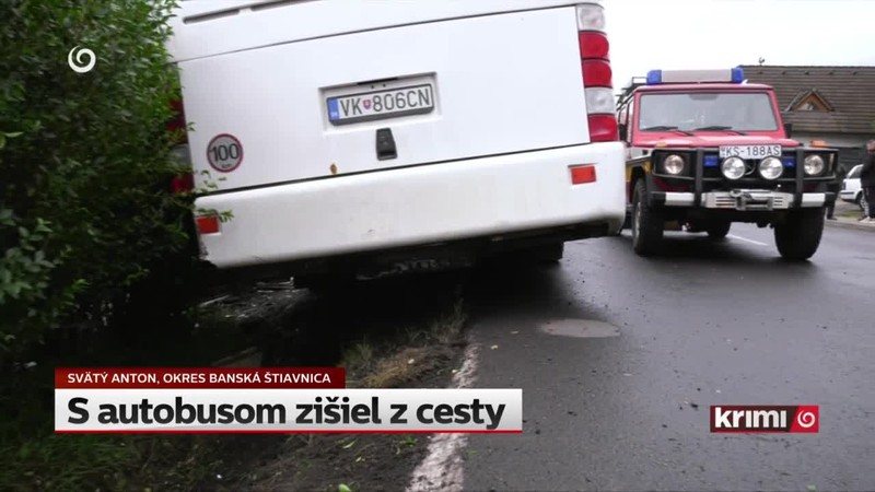 S autobusom zišiel z cesty