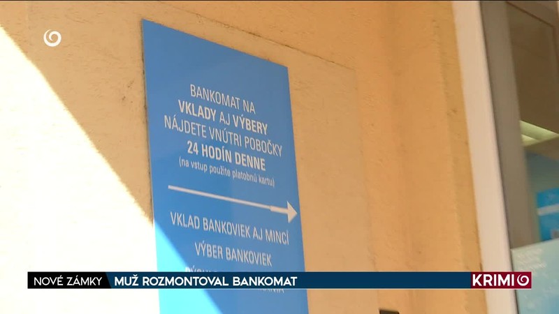 MUŽ ROZMONTOVAL BANKOMAT