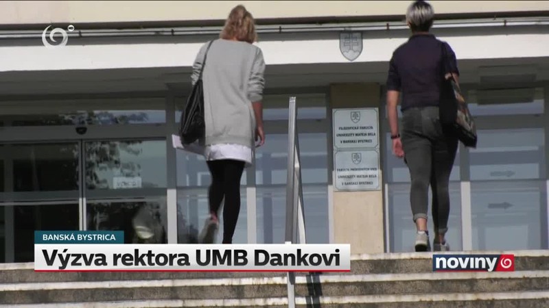 Výzva rektora UMB Dankovi
