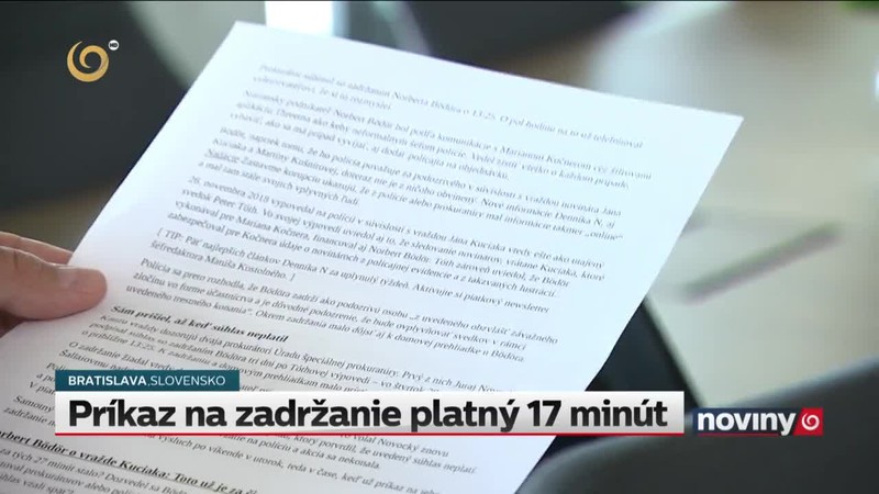 Príkaz na zadržanie platný 17 minút