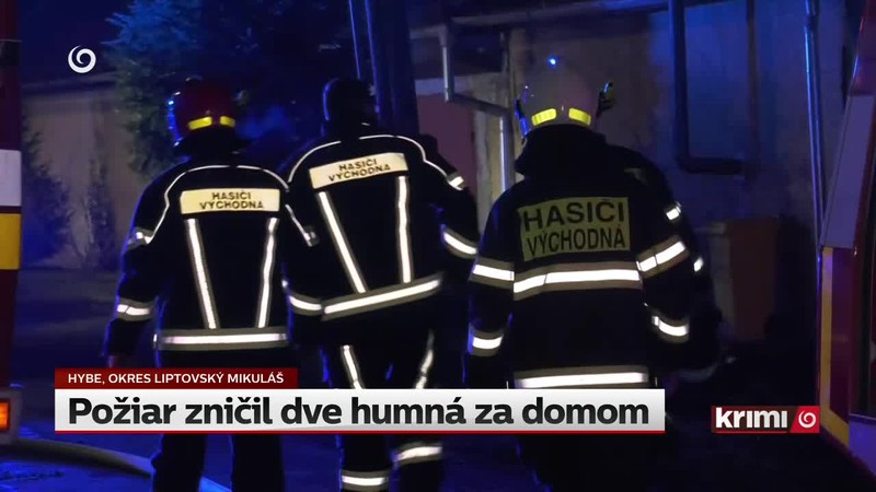 Požiar zničil dve humná za domom