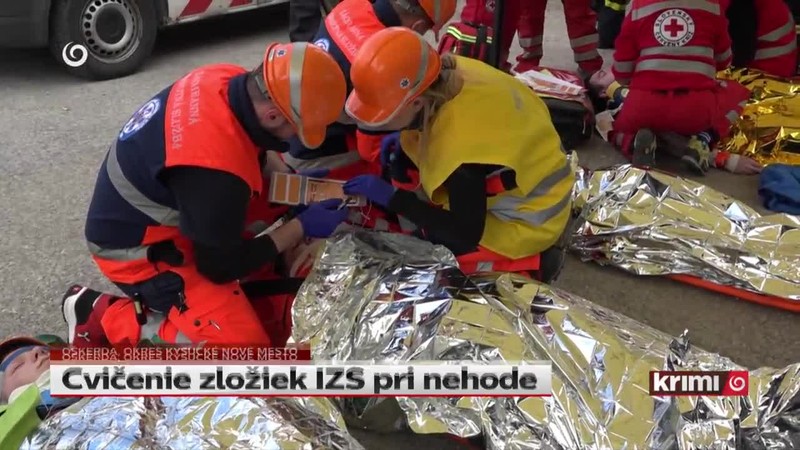 Cvičenie zložiek IZS pri nehode