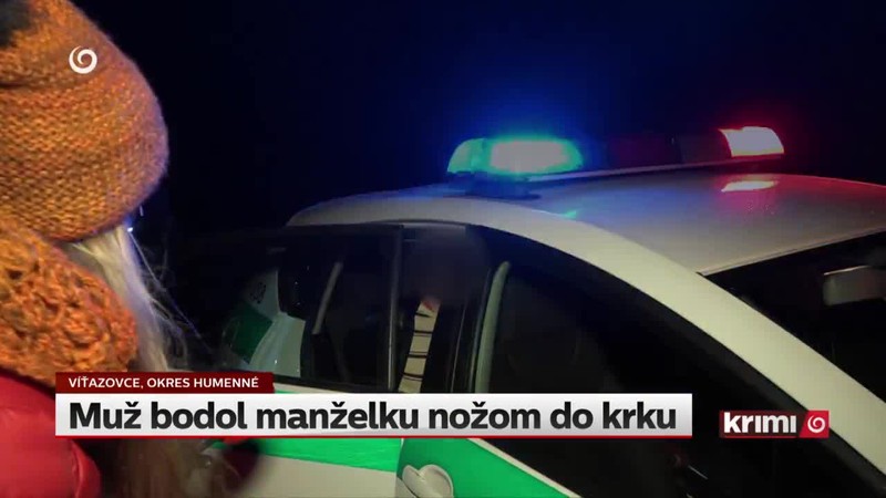 Muž bodol manželku nožom do krku