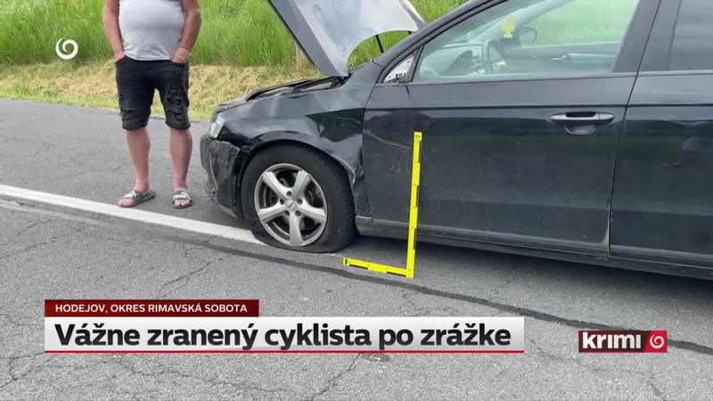 Vážne zranený cyklista po zrážke