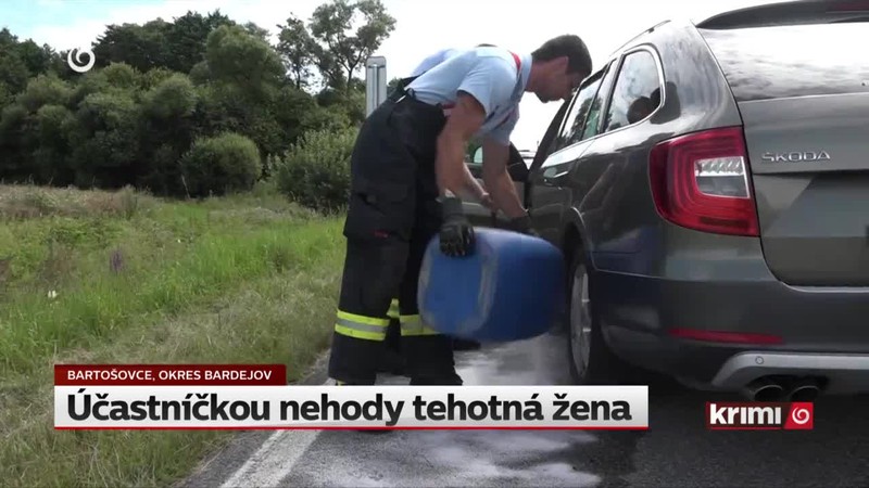 Účastníčkou nehody tehotná žena