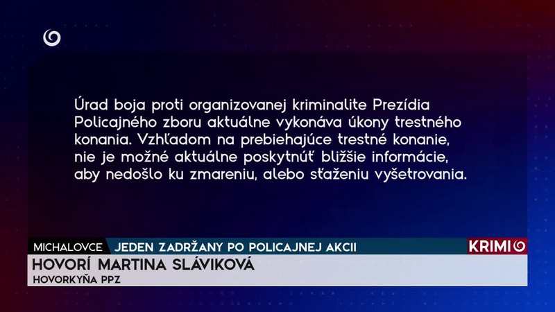 JEDEN ZADRŽANY PO POLICAJNEJ AKCII